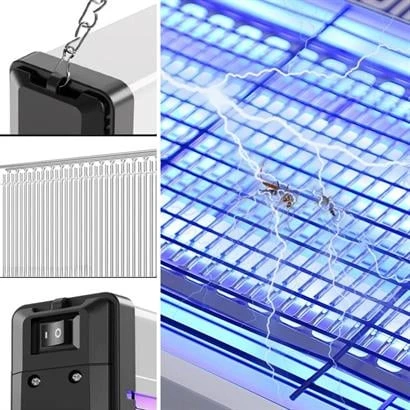 BUFFER® Masaüstü veya Duvara Asılabilen 6W Sessiz Sinek Öldürücü UV Mor Işıklı Makina - 5
