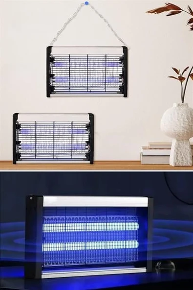 BUFFER® Masaüstü veya Duvara Asılabilen 10W Uzun Enli Sessiz Sinek Öldürücü UV Mor Işıklı Makina - 6