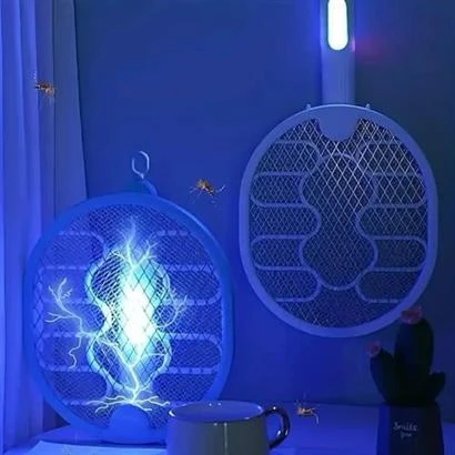 BUFFER® Sinek Öldürücü Masaüstü Olabilen Katlanabilir Şarjlı Sinek Raketi 5W 400mAh - 3