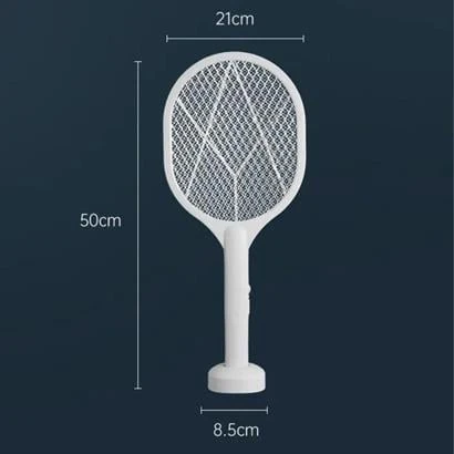 BUFFER® Şarjlı Sinek Öldürücü Masaüstü Standlı,Mor Işık Sinek Kovucu Raket 5w - 5