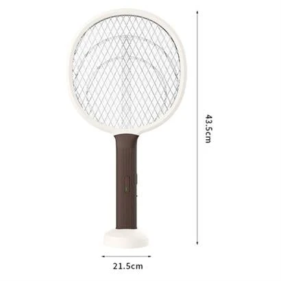BUFFER® Şarjlı Sinek Öldürücü Masaüstü Standlı,Mor Işık 43cm Sinek Kovucu Raket - 3
