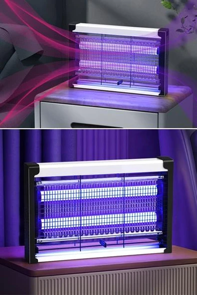 BUFFER® Masaüstü veya Duvara Asılabilen 6W Sessiz Sinek Öldürücü UV Mor Işıklı Makina - 9