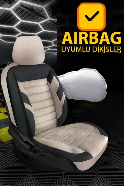 Mitsubishi Asx Jeep 2010-2016  Aracınıza Uyumlu Bej Siyah Safari Serisi Yumuşak Doku - Resim 4