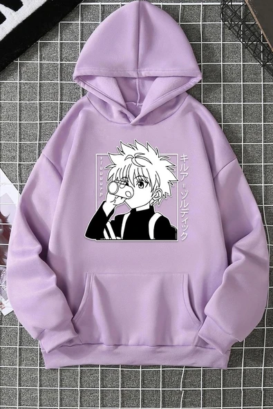 Unisex Killua Zoldyck Baskılı Sweatshirt - 8