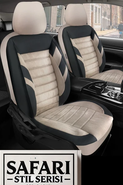 Toyota Corolla Sedan 2013-2018  Aracınıza Uyumlu Bej Siyah Safari Serisi Yumuşak Doku