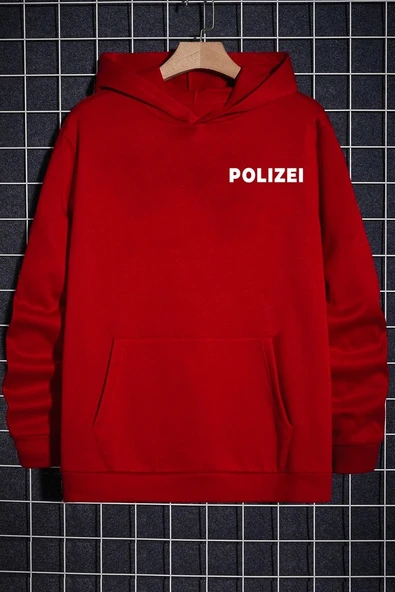 Unisex Polizei Sırt Baskılı Sweatshirt - 4