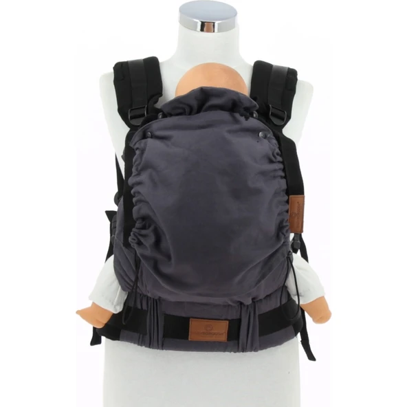 New Age Bebekle Büyüyen %100 Pamuklu Ergonomik Bebek Kanguru (0-4 Yaş) - ANTRASİT - Resim 1