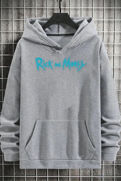 Unisex Rick and Morty Baskılı Sweatshirt - Resim 11