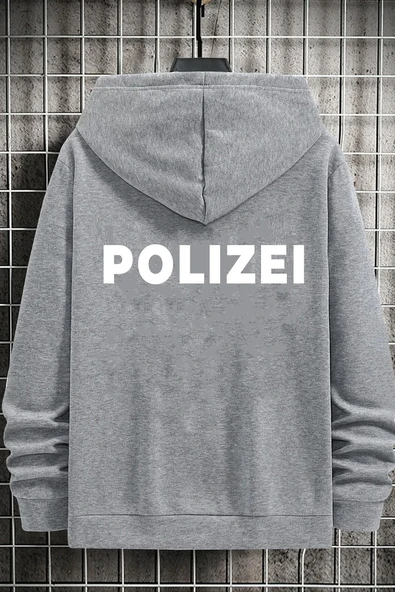 Unisex Polizei Sırt Baskılı Sweatshirt - 7