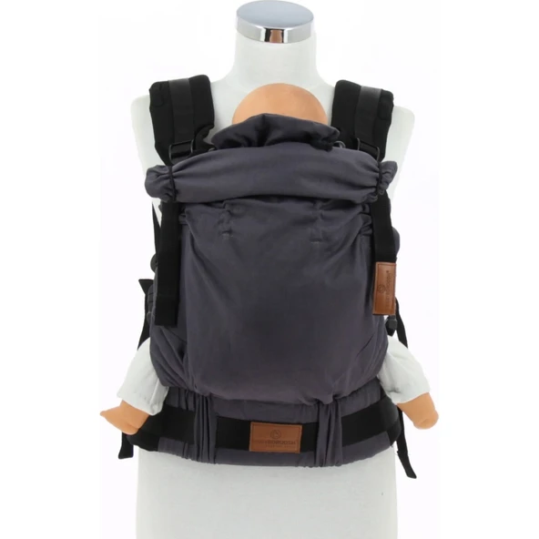 New Age Bebekle Büyüyen %100 Pamuklu Ergonomik Bebek Kanguru (0-4 Yaş) - ANTRASİT - Resim 2