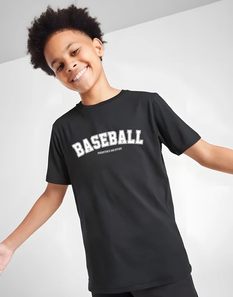 Çocuk Baseball baskılı Pamuklu Tshirt - Resim 5