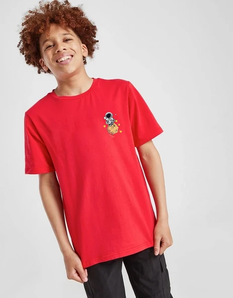Çocuk Galaksi baskılı Pamuklu Tshirt - 4