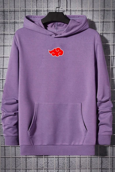 Unisex Ninja Akatsuki Sırt Baskılı Sweatshirt - Resim 9