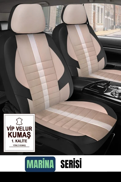 Audi A4 Sedan 2001-2004 Aracınıza Uyumlu Krem Velür Serisi Deri Kılıf