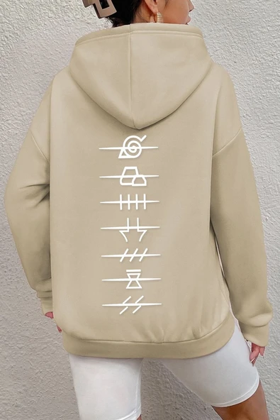 Unisex Ninja Akatsuki Sırt Baskılı Sweatshirt - Resim 2