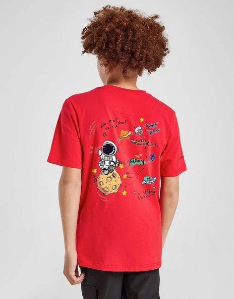Çocuk Galaksi baskılı Pamuklu Tshirt - 3