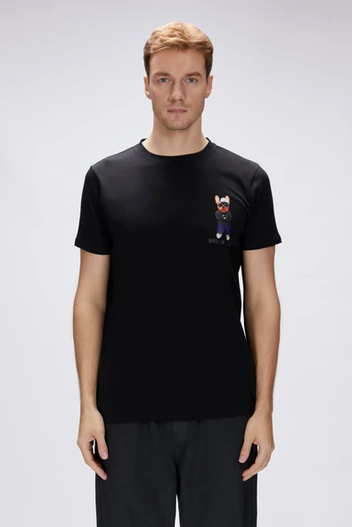 Bad Bear Bad Bear Hyper Siyah Erkek Baskılı Tişört ürün görseli 1
