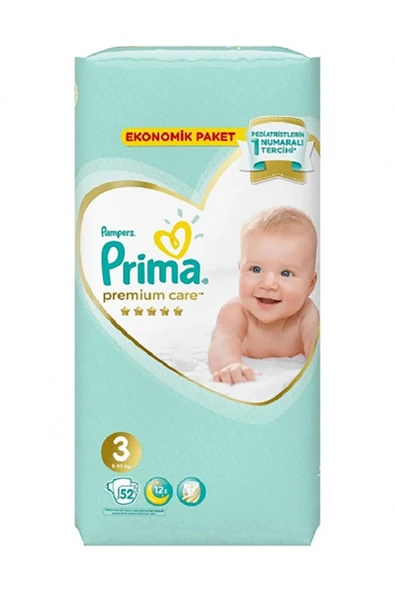 Prima Premium Care Bebek Bezi No:3 X 52