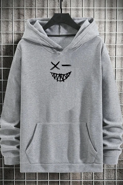 Cartoon Graphic Thermal Lined Drawstring Sweatshirt - Resim 7