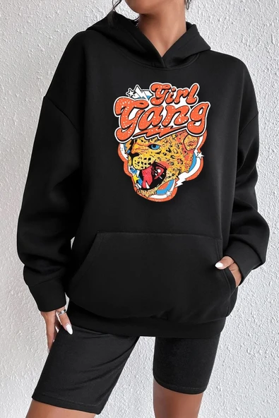 Unisex Gril Gang Baskılı Sweatshirt - Resim 6
