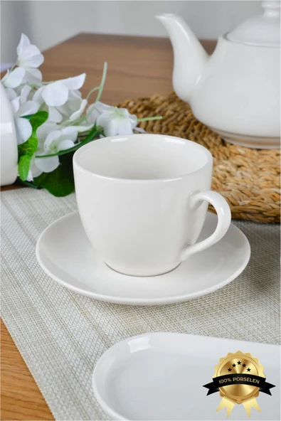 Farika Porselen Şems 4 Parça 2 Kişilik Porselen Çay Fincan Takımı