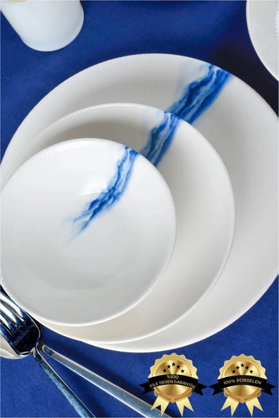 Farika Porselen Toros 18 Parça 6 Kişilik Porselen Yemek Takımı