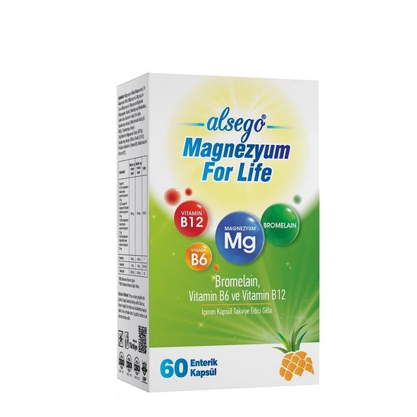 Alsego Magnezyum For Life 60 Kapsül ürün görseli