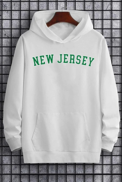 Unisex New Jersey Baskılı Sweatshirt