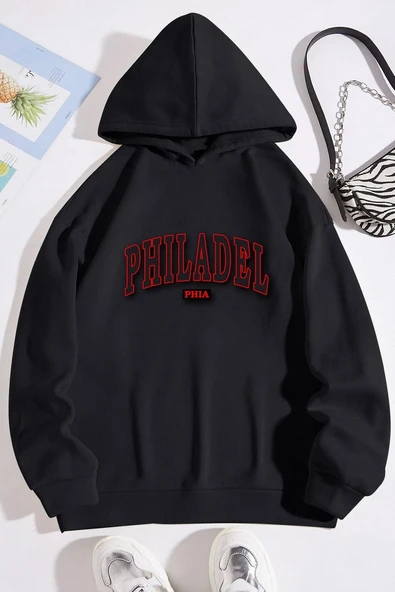 Unisex Philadelphia Baskılı Sweatshirt