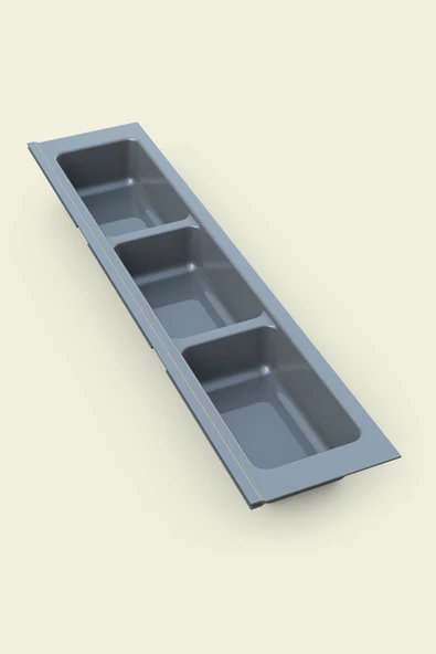 Mutfak Çekmece Içi Düzenleyici, Kaşıklık 84Cm X 48Cm Yanlar Ve Boydan 4Cm Kesilebilir, Antrasit - 8