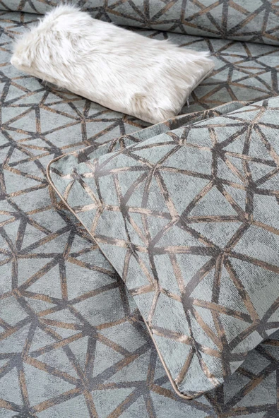 Rivaİstanbul Eliz Yeşil Çift Kişilik Yatak Örtüsü Takımı 4 Parça Uyku & Çeyiz Seti - Resim 6