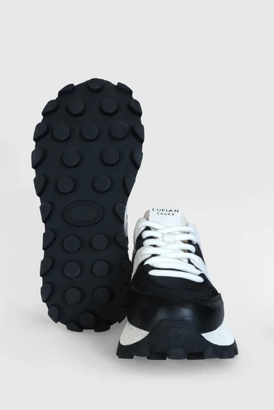 Lufian Emily Kadın Deri Sneaker Siyah 121230019 - 4