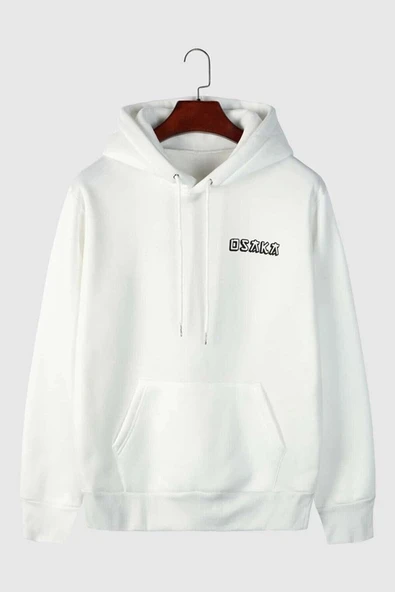 Unisex Osaka Baskılı Kapüşonlu Sweatshirt - Resim 12