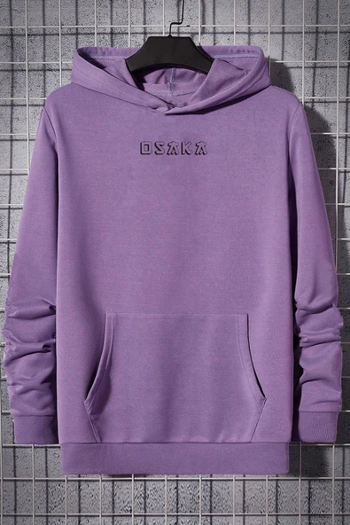 Unisex Osaka Baskılı Kapüşonlu Sweatshirt - Resim 11