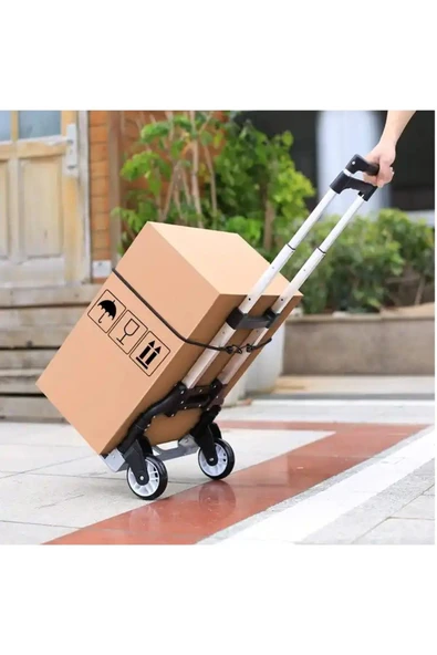 Kılıçaslan Camp Katlanır Portatif Taşıma Aracı Koli  Paket El Arabası80 Kg Kapasiteli Askı Aparatl - Resim 3