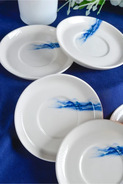 Farika Porselen Toros 6 Parça Porselen Çay Tabağı Seti - 2