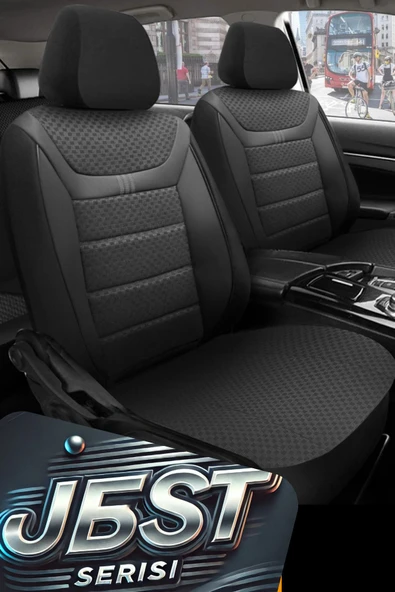 Mitsubishi Colt (çeşitli yıllar) Uyumlu Gri Jest Serisi Dokuma Kumaş Kılıf