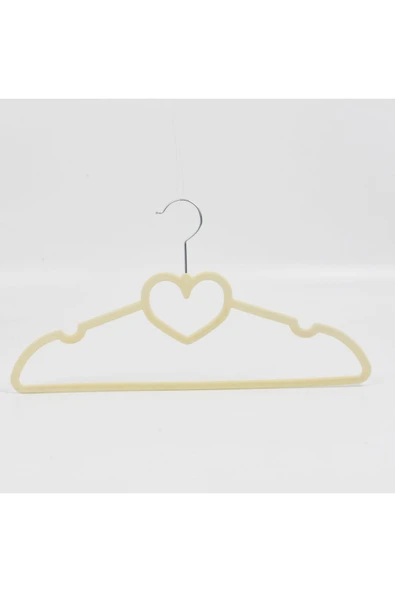 Rem Lorin 5'li Kadife Kaydırmaz Elbise Kıyafet Dolap Askısı Bej K Renk Askı - Resim 3