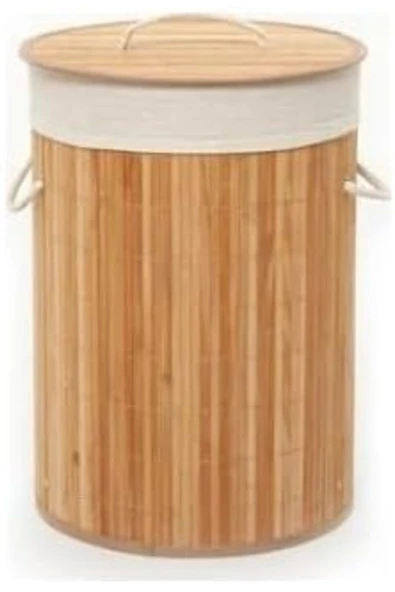 starnewstore Naturel Oval Banyo Bambu Çamaşır Kirli Sepeti Yuvarlak Kare Naturel (Yuvarlak) Yeni 917250