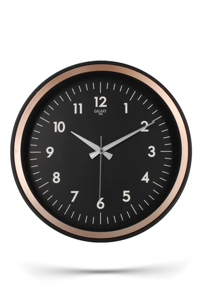 Siyah Kasa Bakır Çerçeve Duvar Saati 37 cm - 2