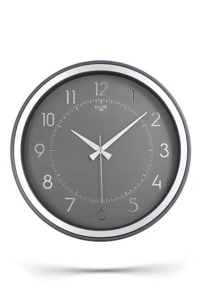 Füme Kasa Gri Çerçeve Duvar Saati 37 cm - 2