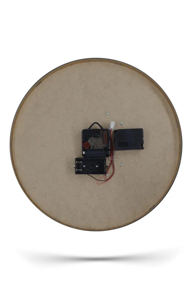 Çarklı Siyah Kasa Gold Rakam Duvar Saati 34 cm - 5