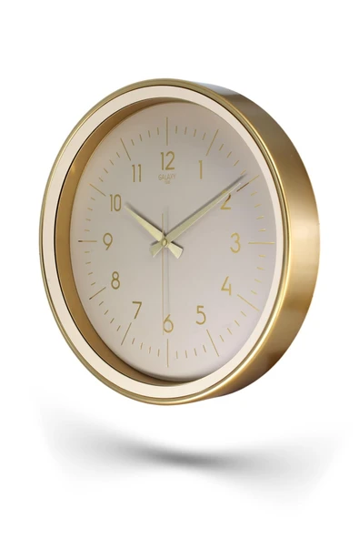 Gold Kasa Krem Çerçeve Duvar Saati 37 cm - 3