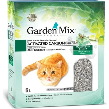 Gardenmix Bentonit Aktif Karbon Mar.sabun 6lt Kedi Kumu