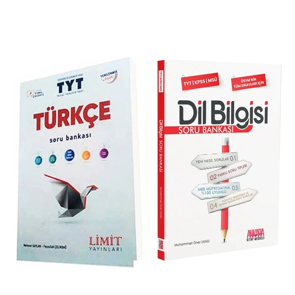 Limit Yayınları TYT Türkçe ve AKM Dil Bilgisi Soru Bankası Seti 2 Kitap