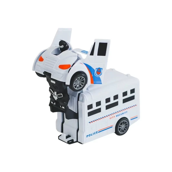 Jkl-838  Robot Olan Otobüs -canem Oyuncak - 3
