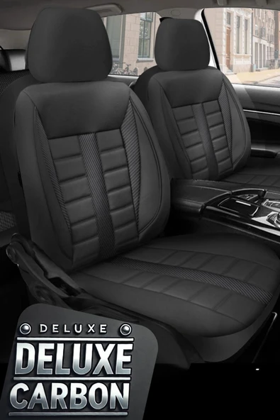 Honda Civic 1991-2015 Aracınıza Uyumlu Siyah Deluxe Carbon Deri Serisi