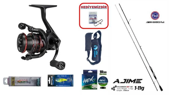 Fujin Ajime 228cm 0.5-5 gr & Okuma Ceymar HD CHD-1000A LRF Seti