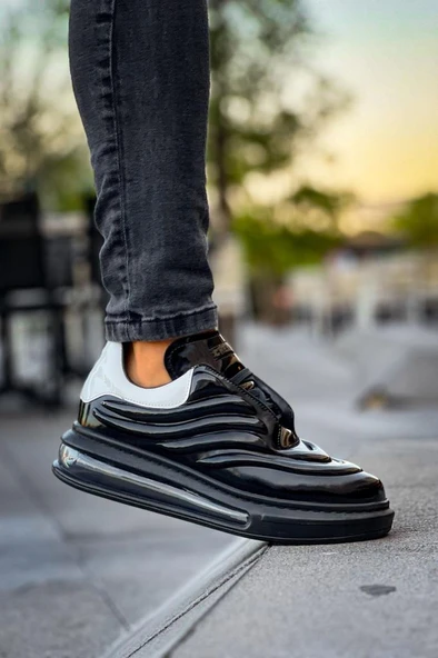 CH299 GRT Sollıevo Erkek Ayakkabı SIYAH/BEYAZ - Resim 3