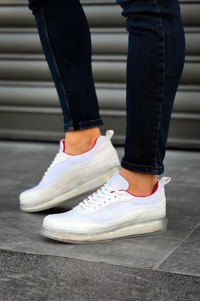 CH181 RRT İpekyol  Erkek Ayakkabı BEYAZ / KIRMIZI - Resim 5